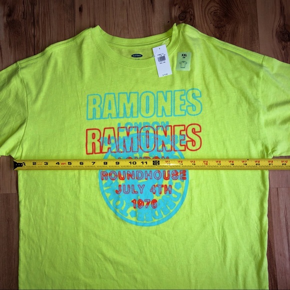 NEW Gender Neutral Licensed Pop-Culture Graphic Tee RAMONES T Shirt Green XXL - Picture 8 of 14